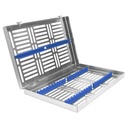 Sterilization Cassette for 20 – Removable Lid, Blue