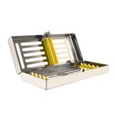 Sterilization Cassette for 5 – Removable Lid, Yellow