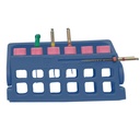 Root Canal File Frame,  6 holes,  Blue