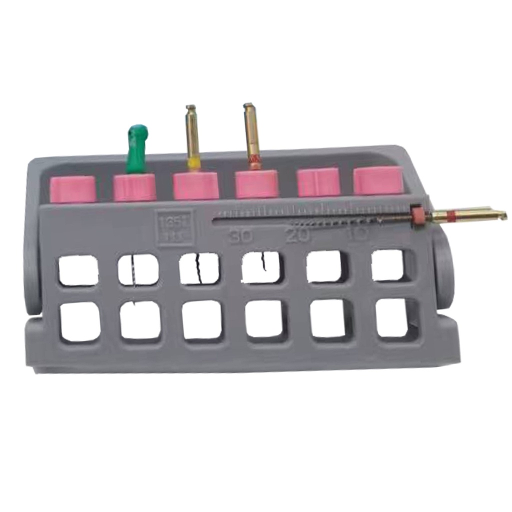 Root Canal File Frame, 6 holes, Grey | ErgoDenta