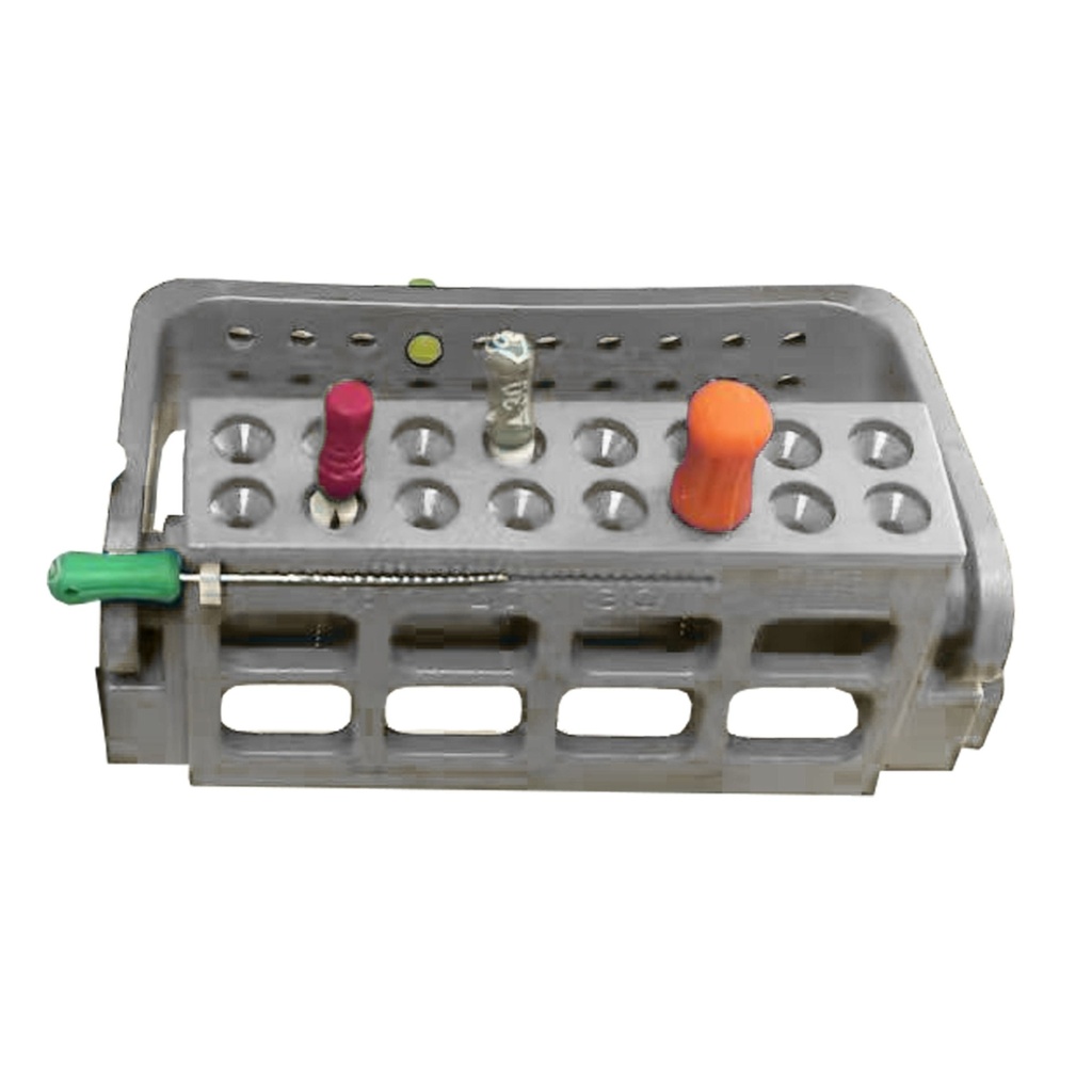 Root Canal File Frame, 16 Holes,  Grey