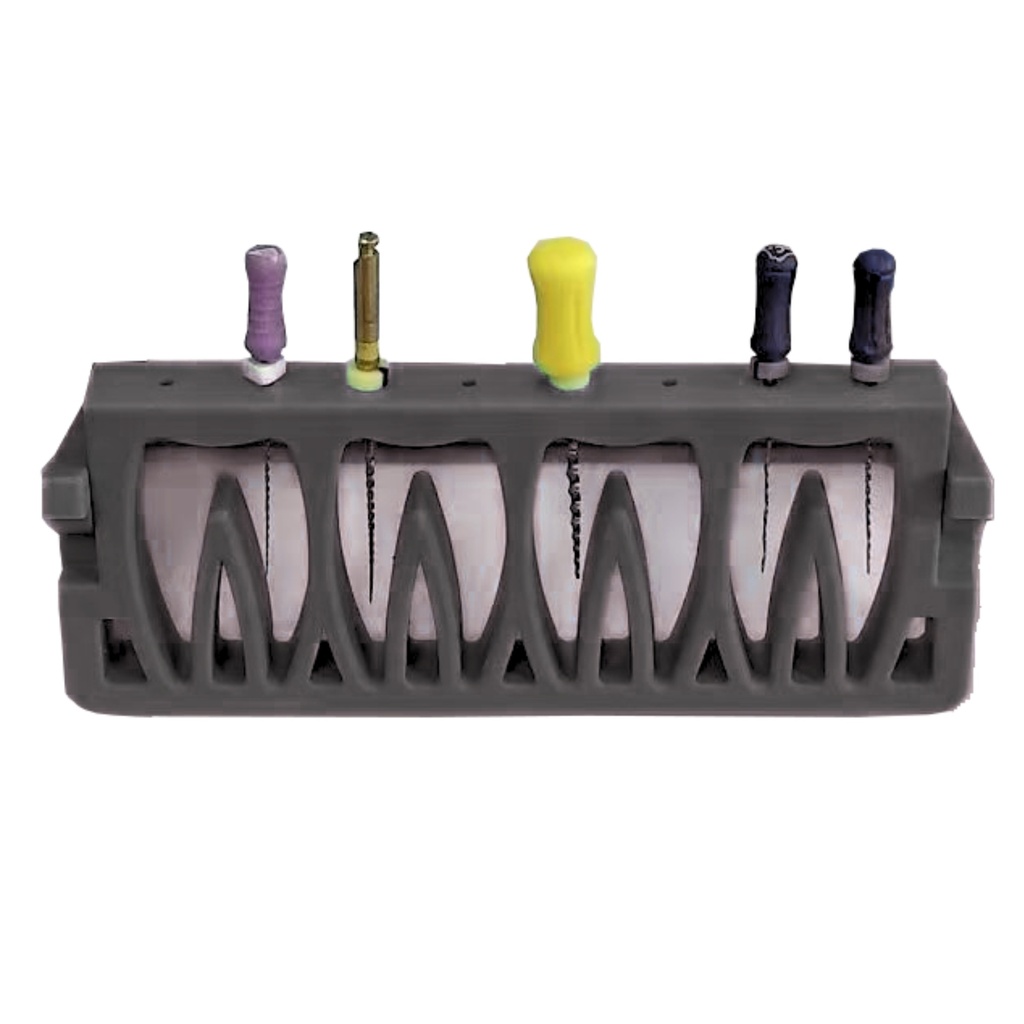 Root Canal File Frame, 8 holes, Black | ErgoDenta
