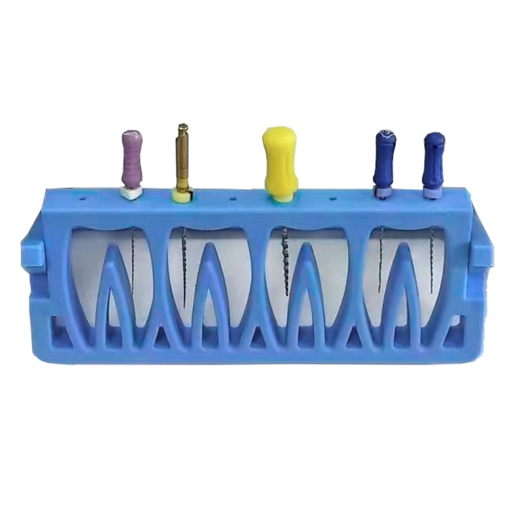 Root Canal File Frame, 8 holes, Blue
