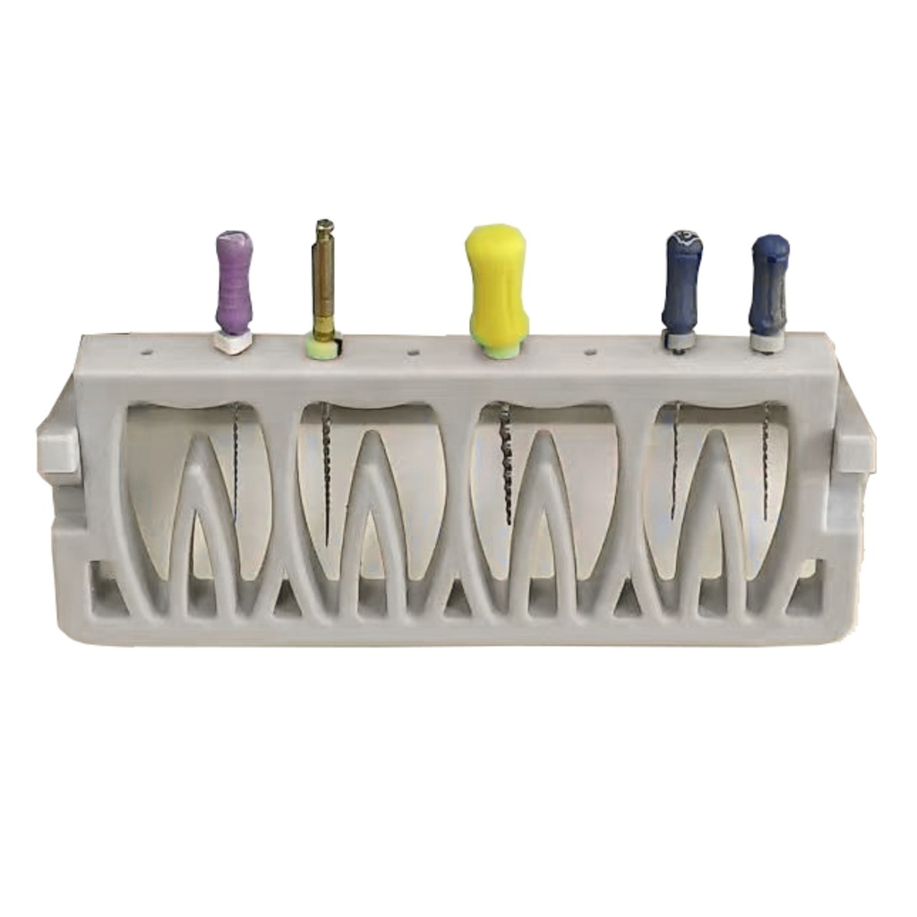 Root Canal File Frame, 8 holes, Grey | ErgoDenta