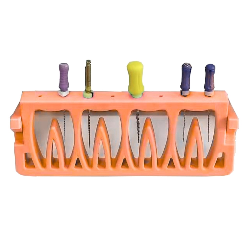 Root Canal File Frame, 8 holes, Orange