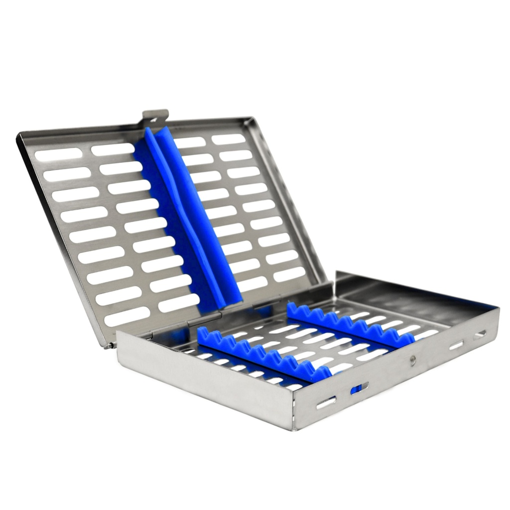 Sterllization Cassettes for 10, 185x130x20mm, Blue | ErgoDenta