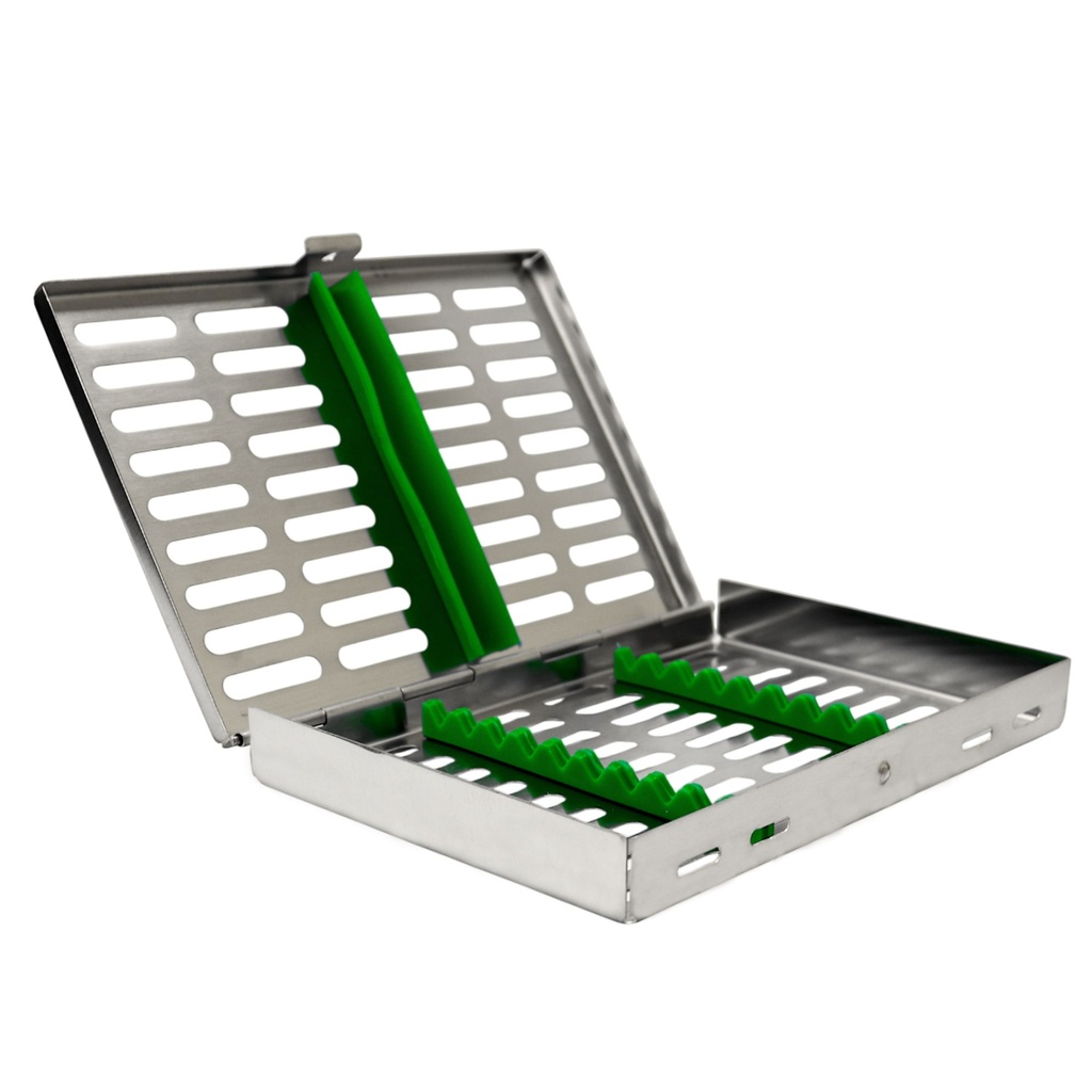 Sterilization Cassette for 10 instruments, Green