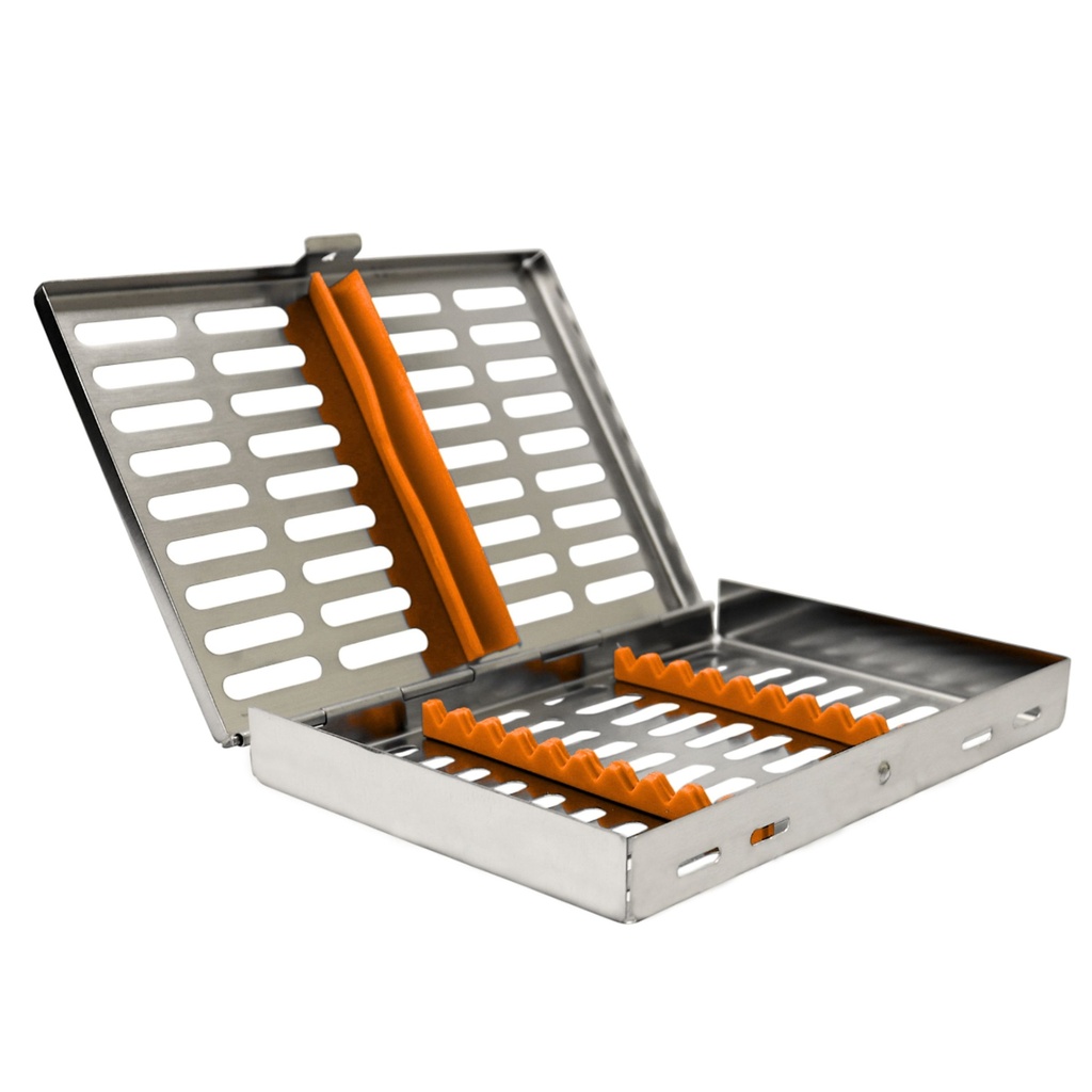 Sterilization Cassette for 10 instruments, Orange