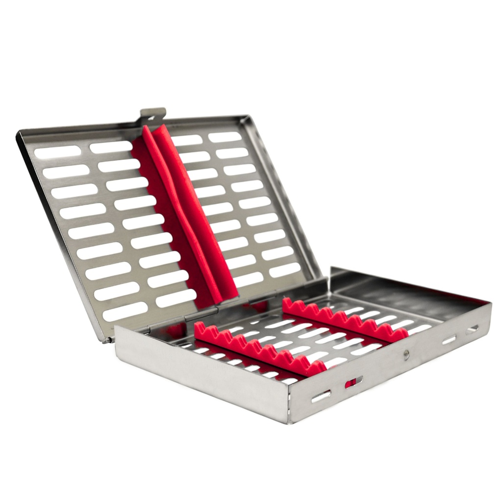 Sterllization Cassettes for 10, 185x130x20mm, Red