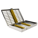 Sterllization Cassettes for 10, 185x130x20mm, Yellow | ErgoDenta