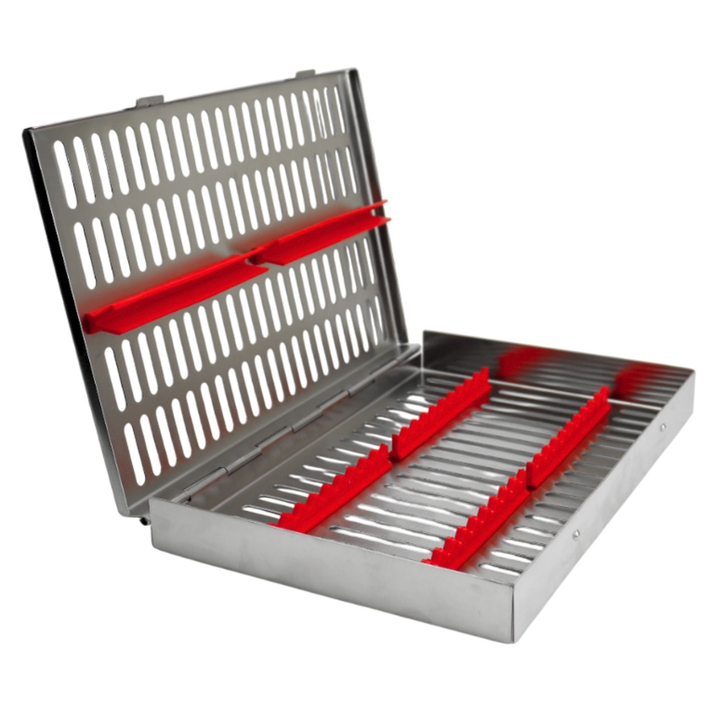 Sterilization Cassette for 20, Red | ErgoDenta