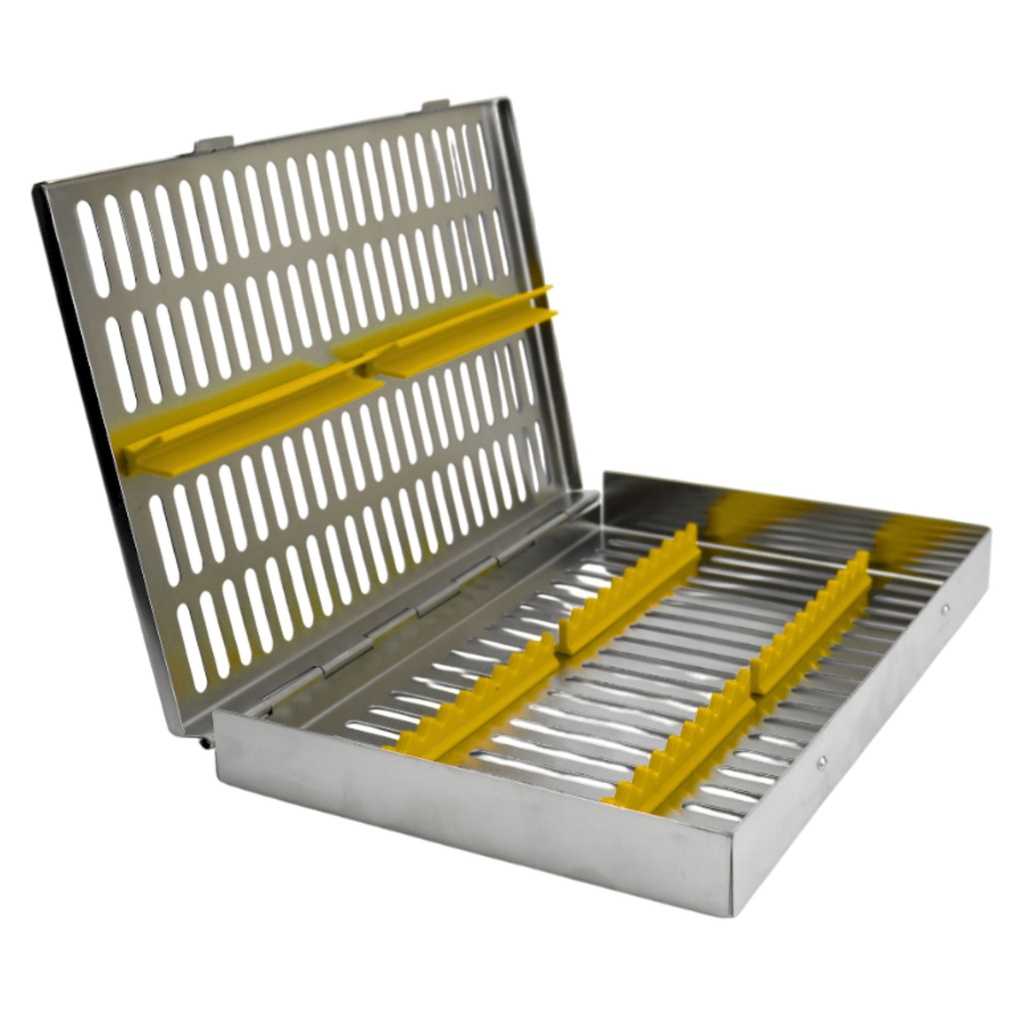 Sterllization Cassettes for 20, 285x185x30mm, Yellow | ErgoDenta