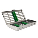 Sterilization Cassette for 7 instruments, Green
