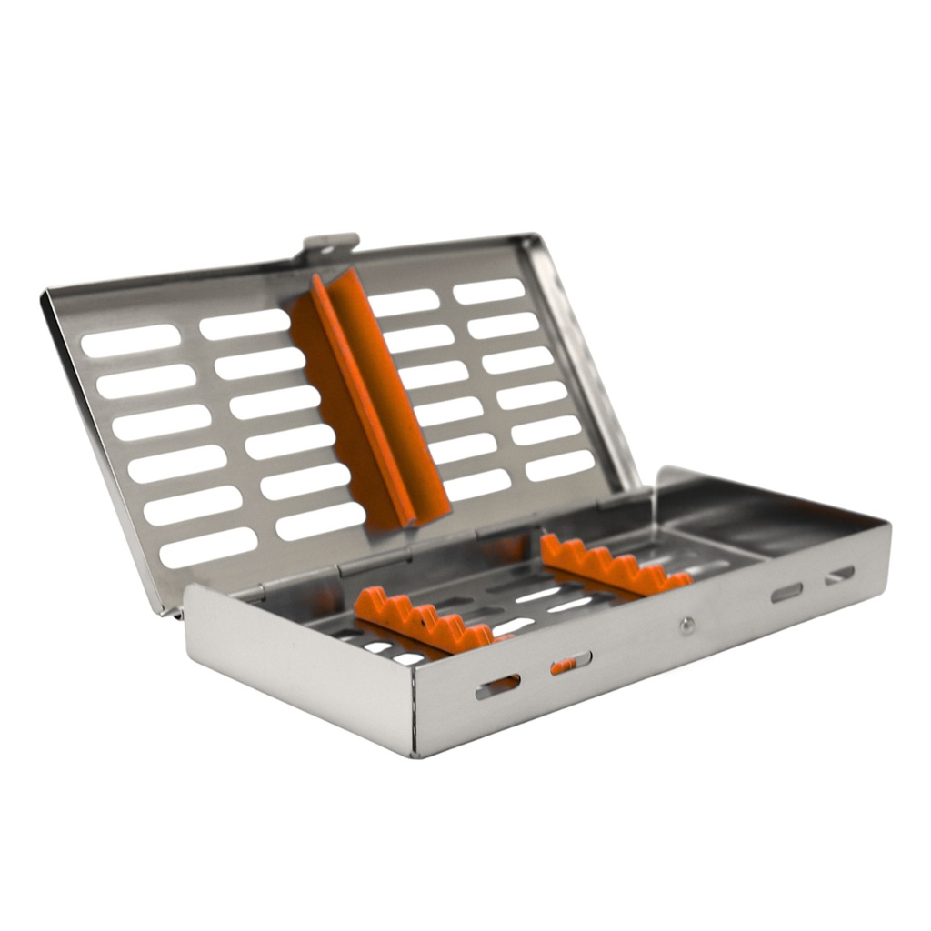 Sterllization Cassettes for 7, 185x90x20mm, Orange | ErgoDenta