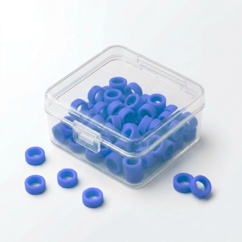 Color Coded Rings, Small, 50 pcs/box — Blue | ErgoDenta