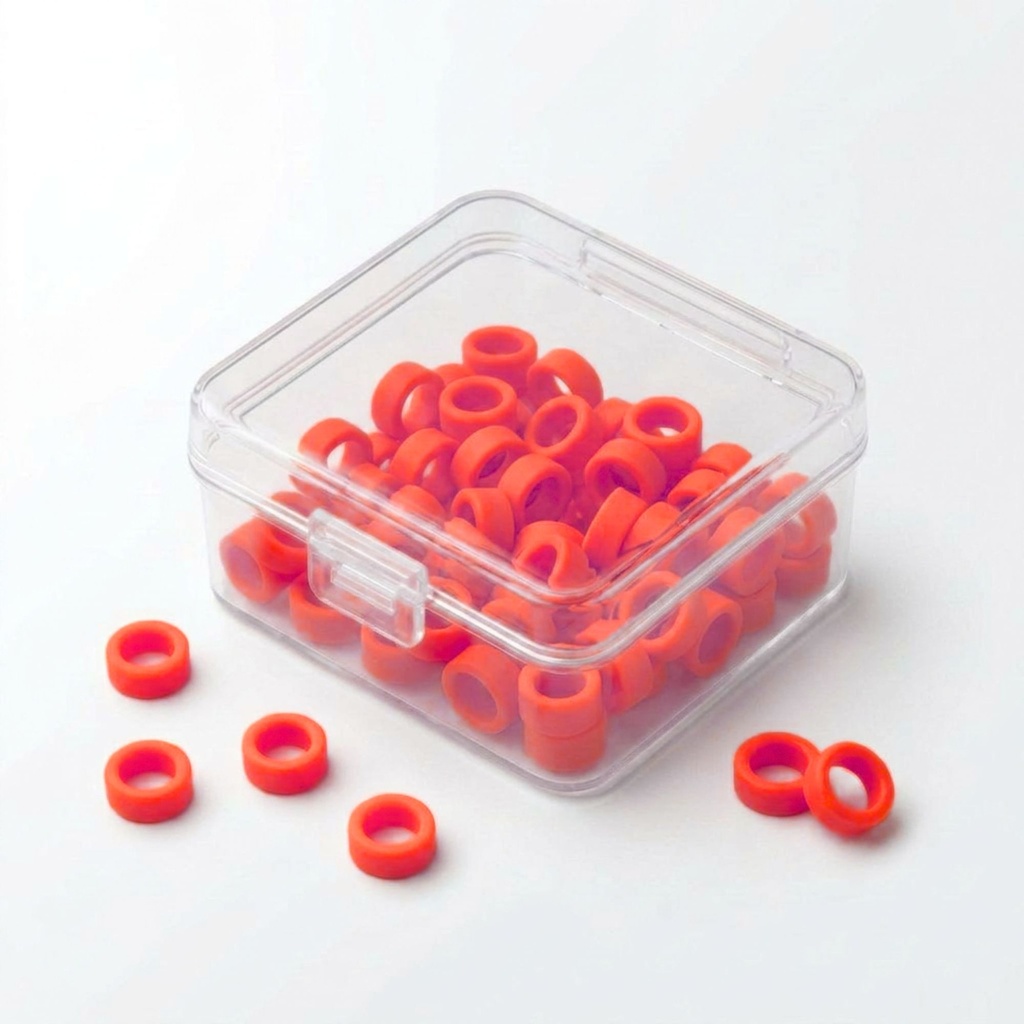 Color Coded Rings, Small, 50 pcs/box — Red | ErgoDenta