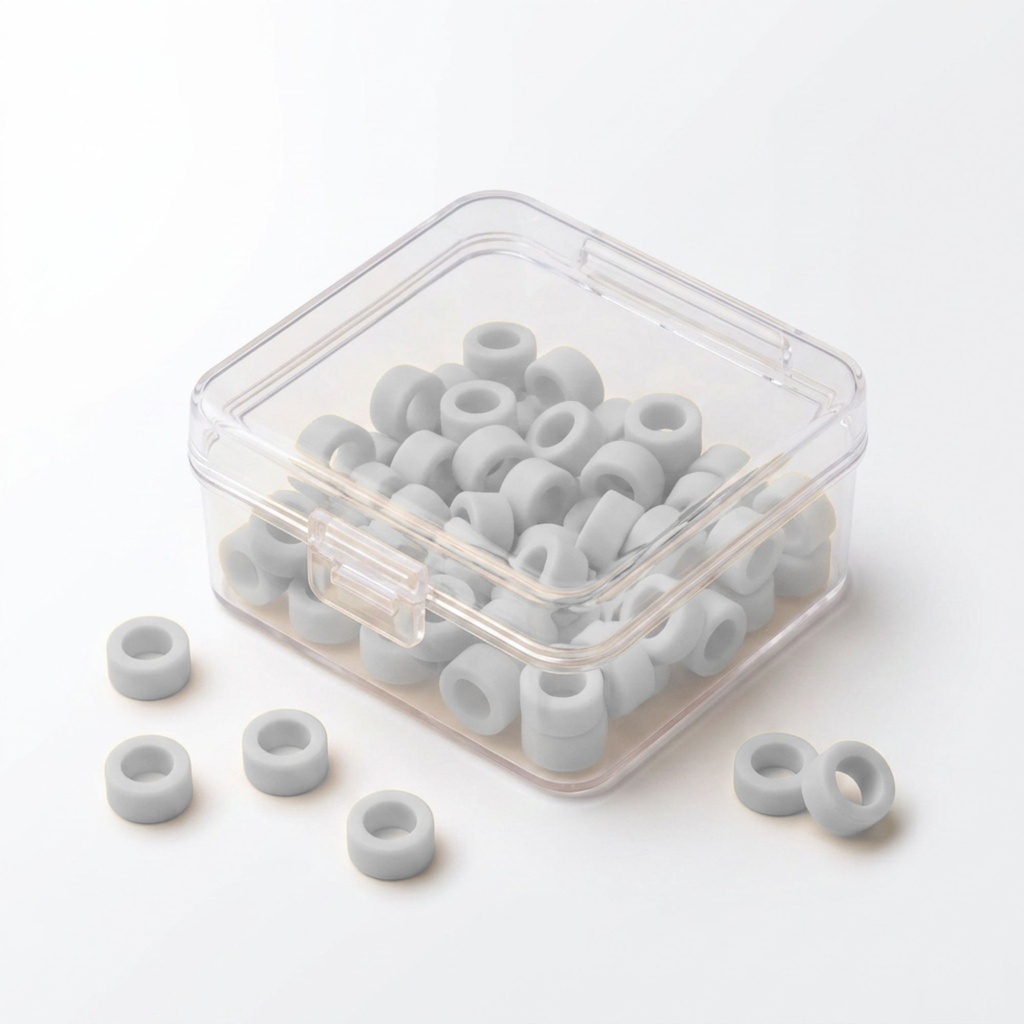 Color Coded Rings, Small, 50 pcs/box — White | ErgoDenta