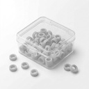 Color Coded Rings, Small, 50 pcs/box — White | ErgoDenta