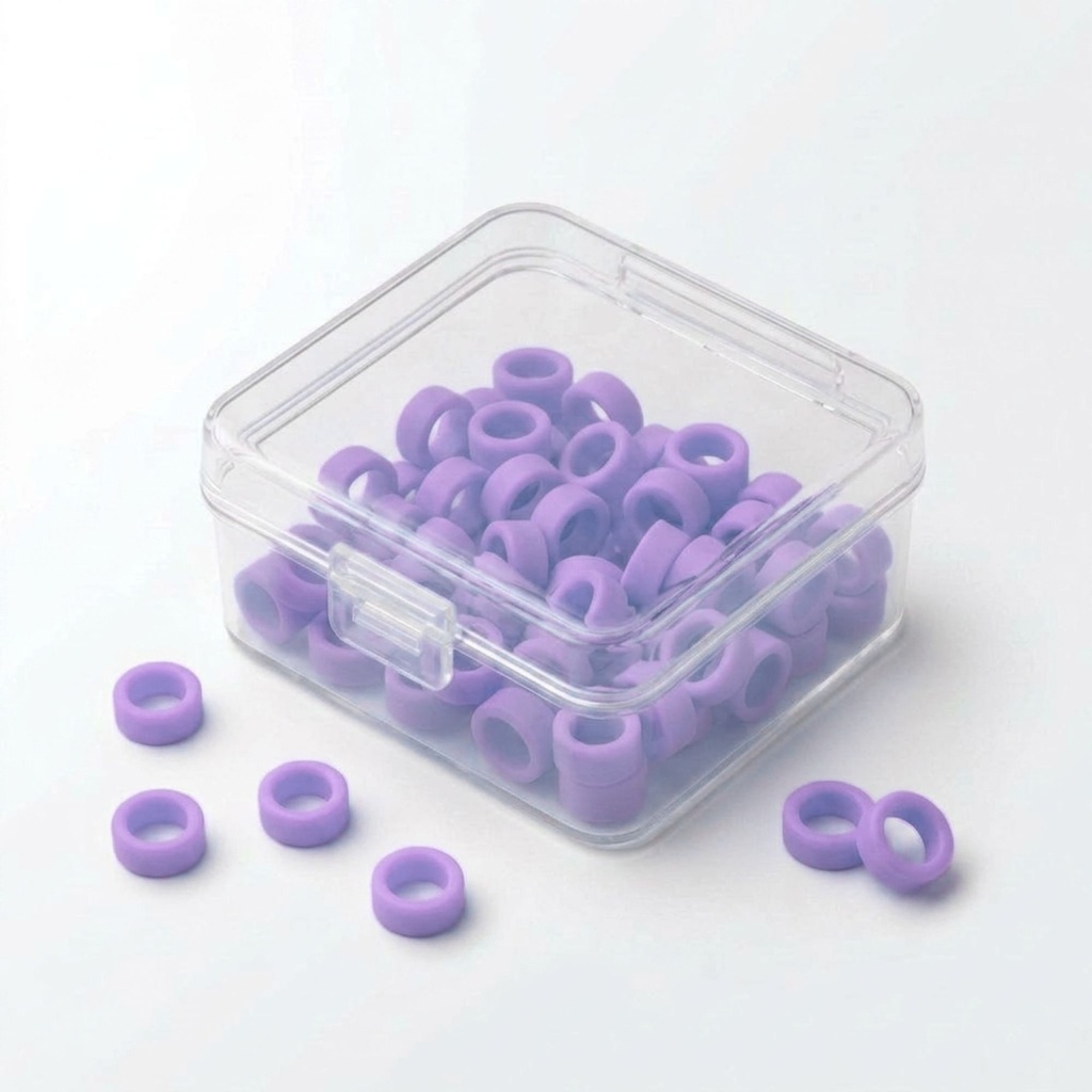 Color Coded Rings, Small, 50 pcs/box — Lavender | ErgoDenta