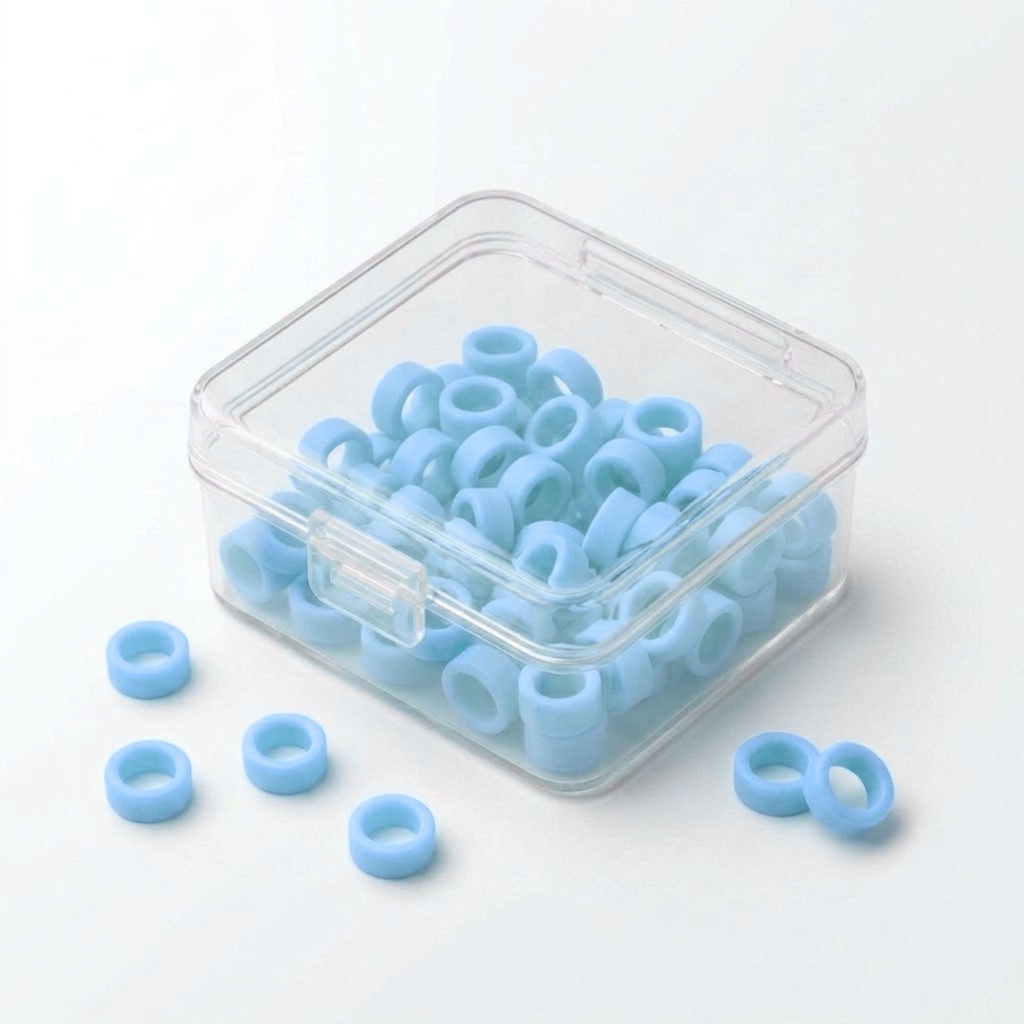 Color Coded Rings, Small, 50 pcs/box — Light Blue | ErgoDenta