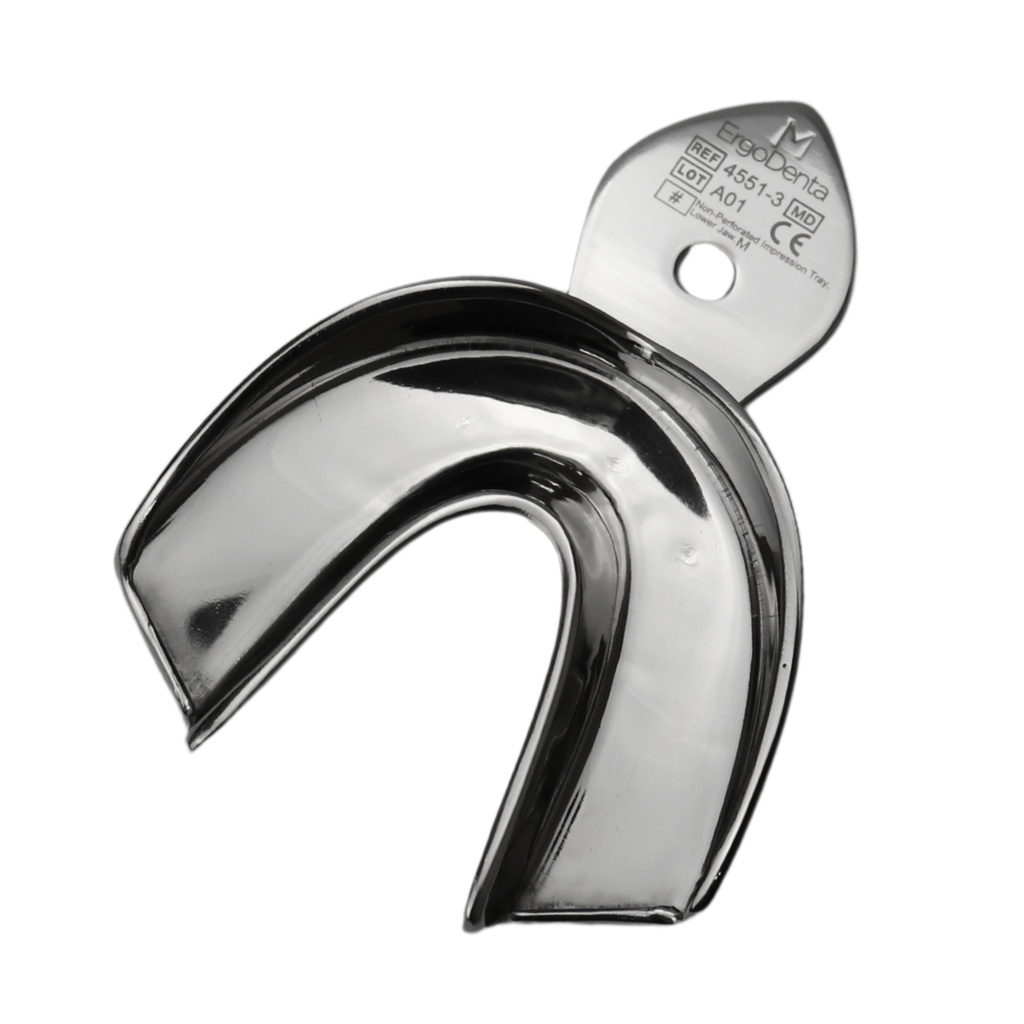 Non-Perforated Impression Tray, Lower Jaw, Medium