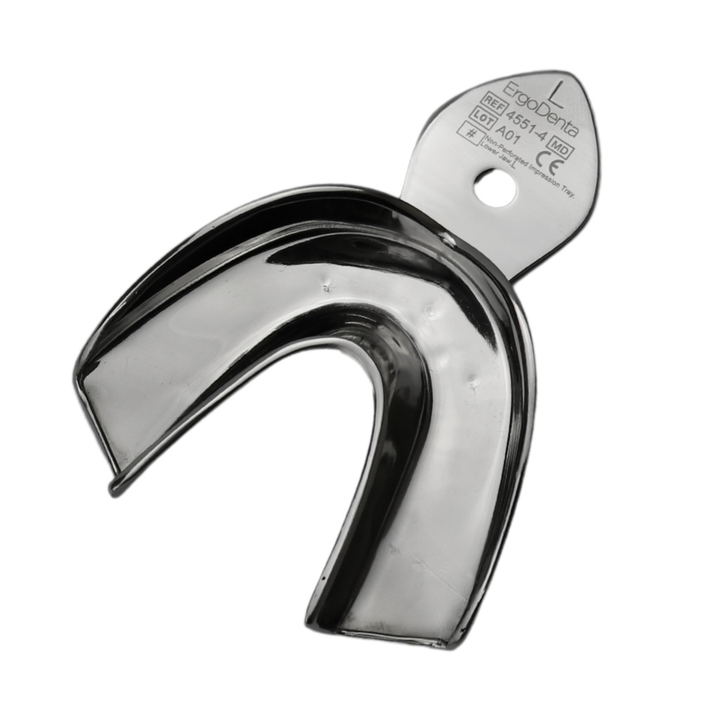 Non-Perforated Impression Tray, Lower Jaw, Large
