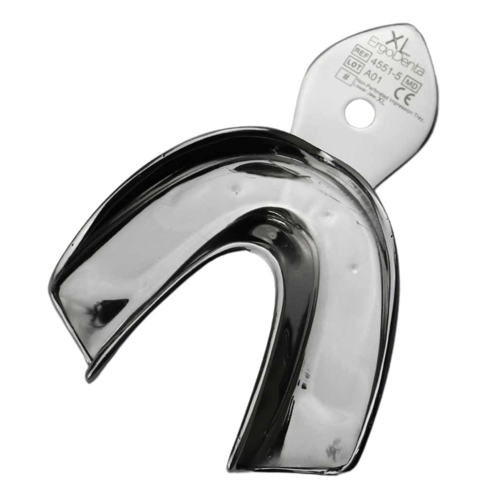 Non-Perforated Impression Tray, Lower Jaw, Extra Large