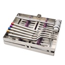 Osteotome Offset, set of 5 with hammer and casette