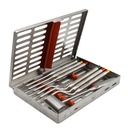 Bone Spreader, set of 6 with hammer and casette