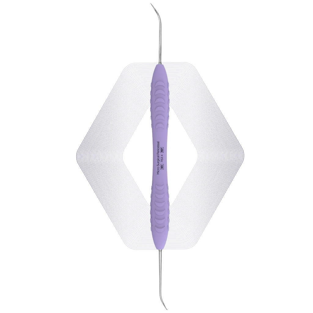 Micro Surgical Periosteal elevator 1.8mm-2.8mm, with ErgoX Lilac Blue Handle