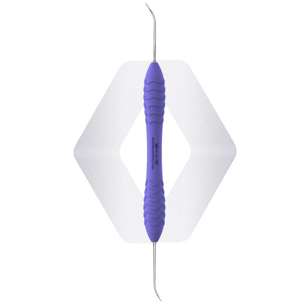 Micro Surgical Periosteal elevator 1.8mm-2.8mm, with ErgoX Plus Magenta Blue Handle