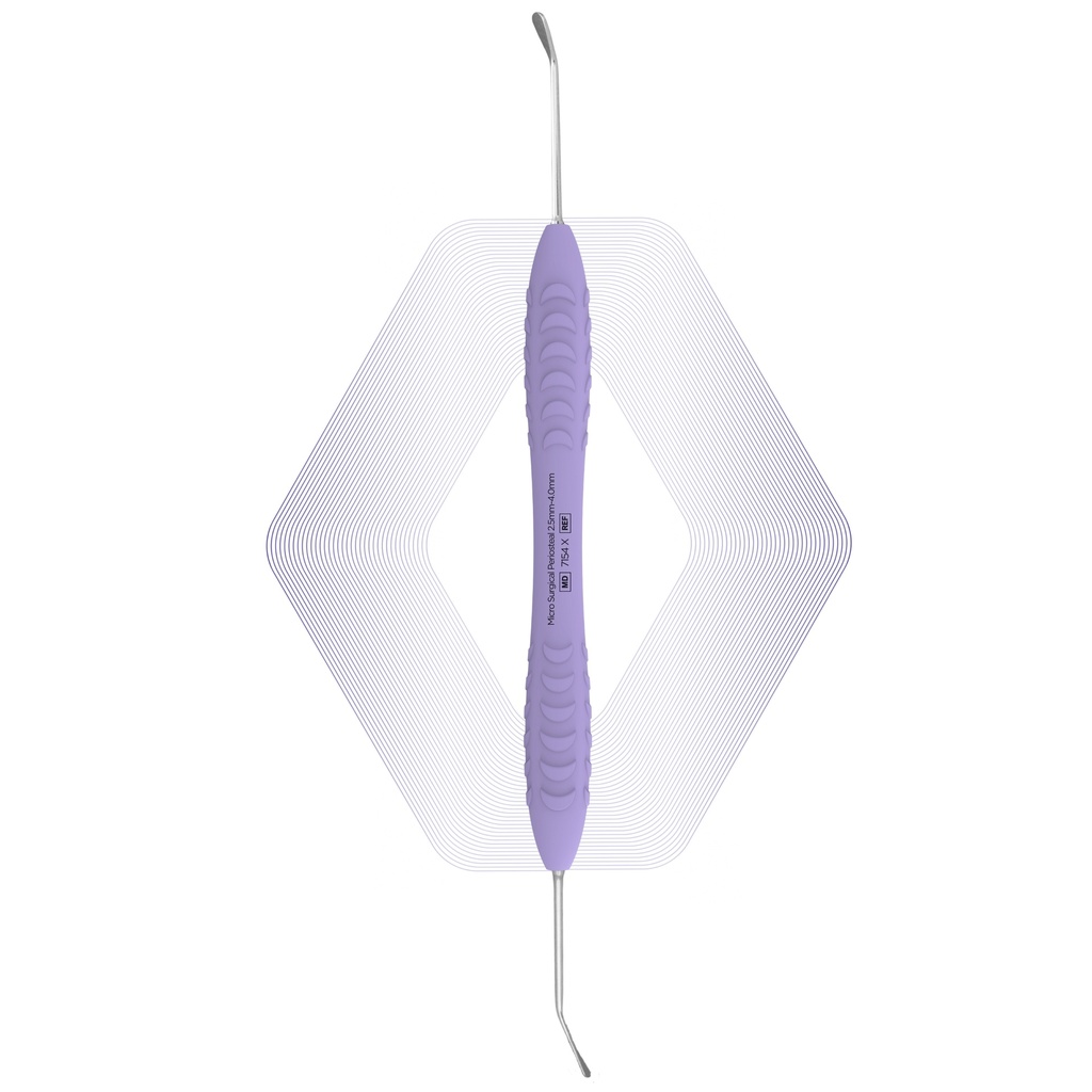Micro Surgical Periosteal elevator 2.5mm-4.0mm, with ErgoX Lilac Blue Handle
