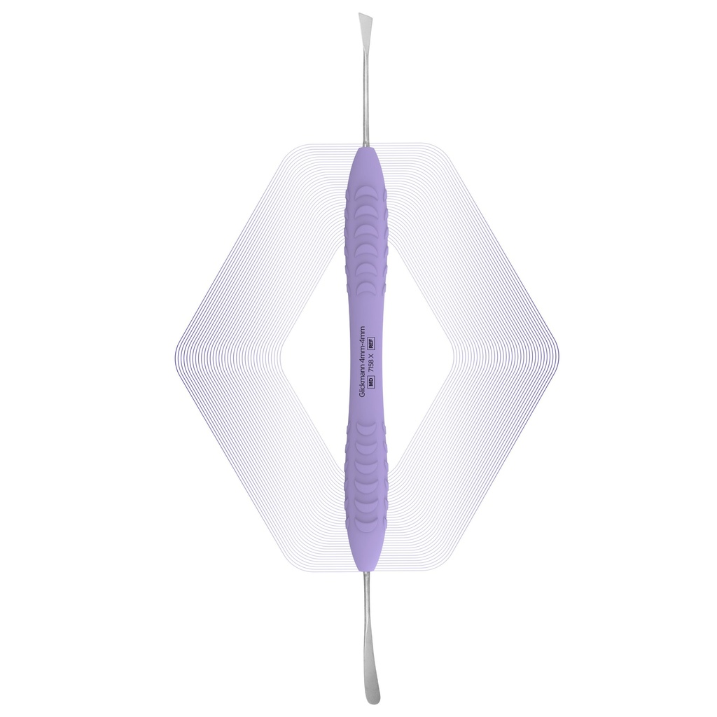 Glickmann Periosteal Elevator, with ErgoX Lilac Blue Handle