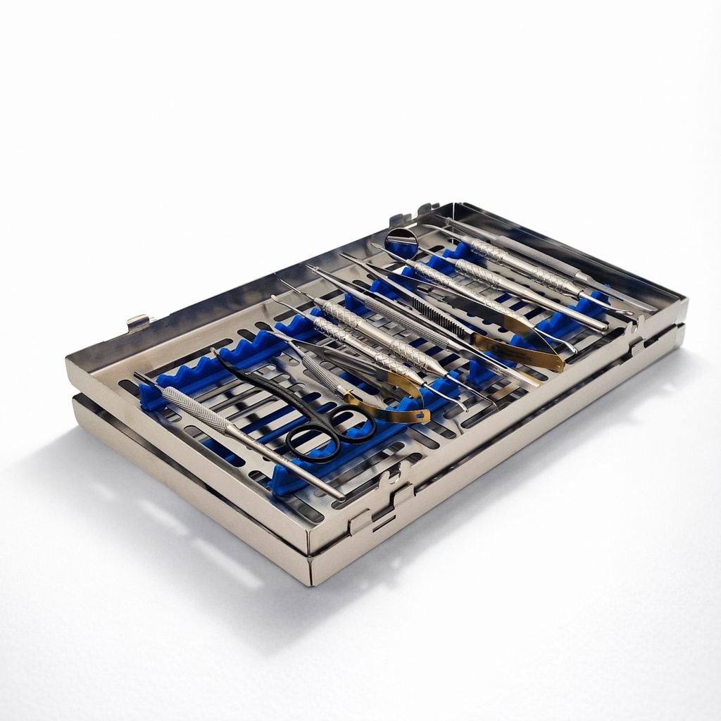Micro Surgery Kit – 12 pcs (with Sterilization Tray)