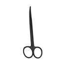 Metzenbaum Stump Scissor, Curved, 14.5cm, Black, Super-cut, TC