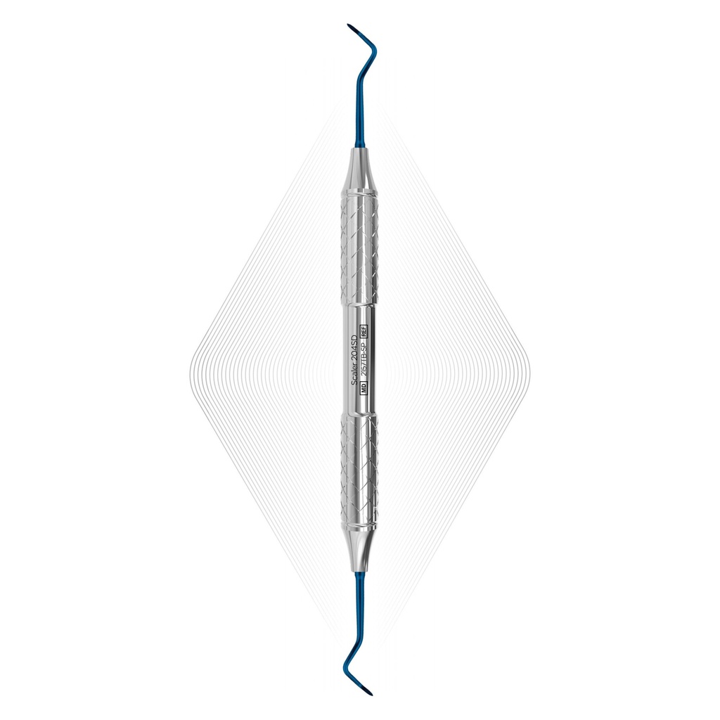 Sickle Scaler 204 SD, Blue, For Implants (Titanium) | ErgoDenta
