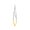 Castervejio Micro Needle Holder, Curved, 14cm, TC