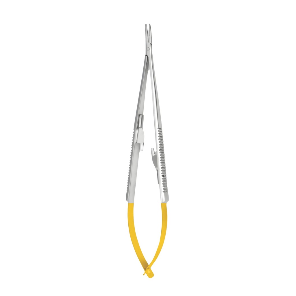 Castervejio Micro Needle Holder, Curved, 16cm, TC
