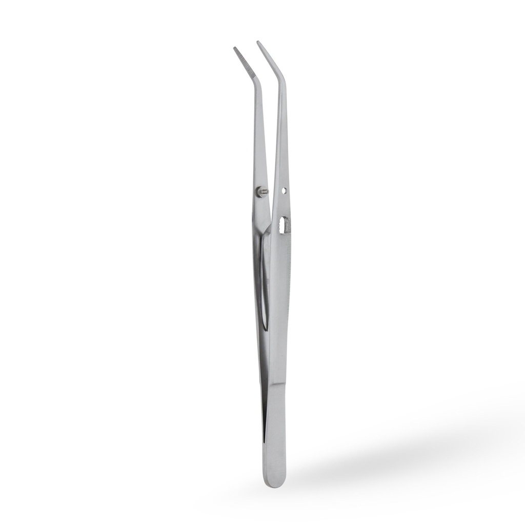 Endodontic tweezers with locking, smooth handle