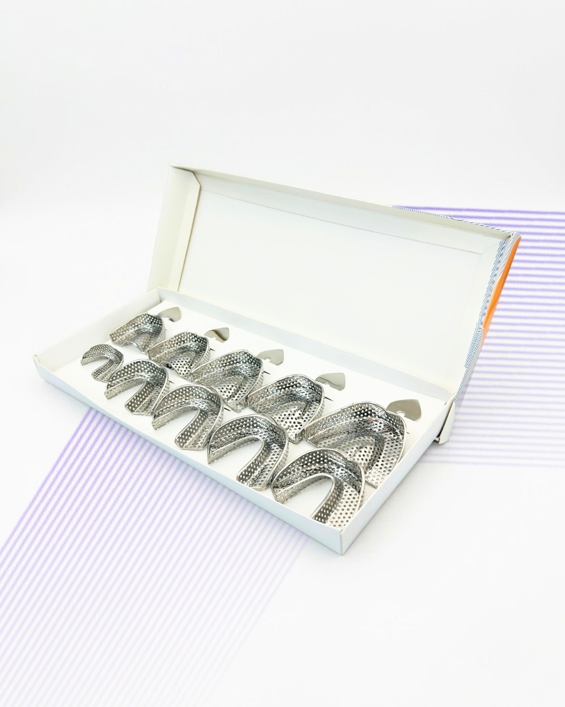 Perforated Impression Tray Set – 5 Upper & 5 Lower