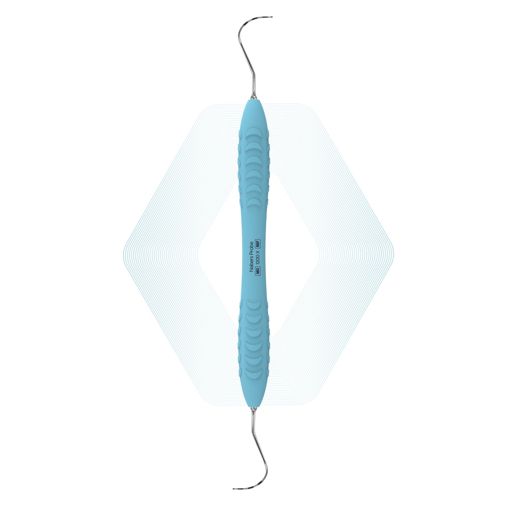 Nabers probe tip — curved furcation probe with Glickman colour bands